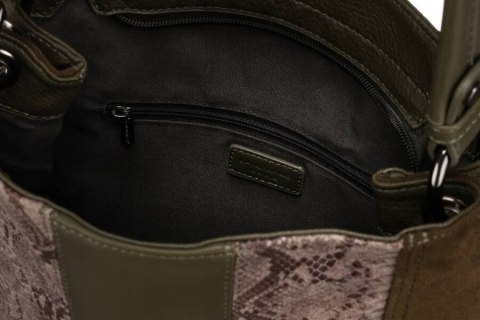 Torebka damska ze skóry ekologicznej z wężowym wzorem - David Jones Torebka damska ze skóry ekologicznej z wężowym wzorem - David Jones