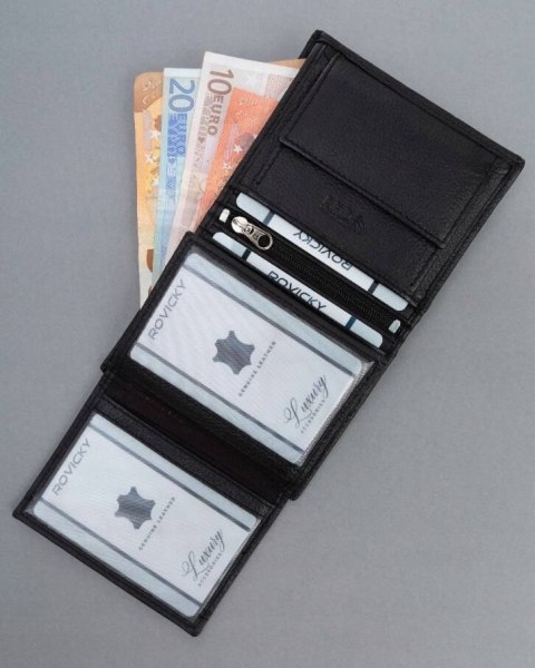 Skórzany portfel męski z systemem RFID - 4U Cavaldi Skórzany portfel męski z systemem RFID - 4U Cavaldi
