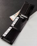 Skórzany, poziomy portfel męski z systemem RFID - Rovicky