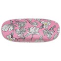 Eleganckie etui na okulary ze skóry ekologicznej z kwiatowym wzorem - 4U Cavaldi