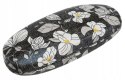 Eleganckie etui na okulary ze skóry ekologicznej z kwiatowym wzorem - 4U Cavaldi