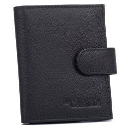 Skórzane etui na karty na zatrzask z systemem RFID - 4U Cavaldi