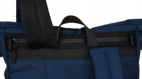 Duży, granatowy plecak miejski z miejscem na laptopa wykonany z poliestru - Peterson Duży, granatowy plecak miejski z miejscem na laptopa wykonany z poliestru - Peterson