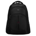 Funkcjonalny plecak biznesowy na laptopa w czarnym kolorze - Peterson