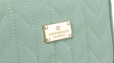 Kosmetyczka podróżna w zielonym kolorze z wewnętrzną kieszonką - Peterson Kosmetyczka podróżna w zielonym kolorze z wewnętrzną kieszonką - Peterson