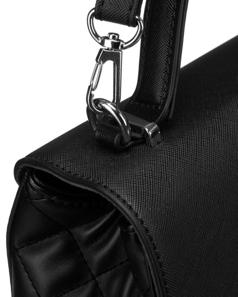 Elegancka torebka w czarnym kolorze crossbody z pikowanymi bokami - David Jones Elegancka torebka w czarnym kolorze crossbody z pikowanymi bokami - David Jones