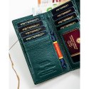 Klasyczny, skórzany portfel damski z ochroną RFID - Peterson
