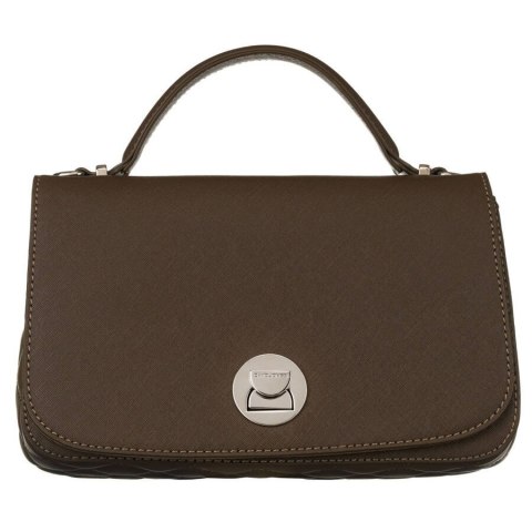Stylowa torebka listonoszka w kolorze khaki z zapięciem obrotowym - David Jones Stylowa torebka listonoszka w kolorze khaki z zapięciem obrotowym - David Jones