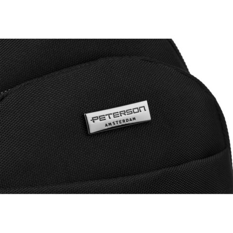 Mała torba na ramię sling bag męska w czarnym kolorze - Peterson Mała torba na ramię sling bag męska w czarnym kolorze - Peterson