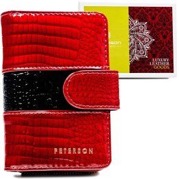 Elegancki portfel damski na karty i bilon z RFID - Peterson