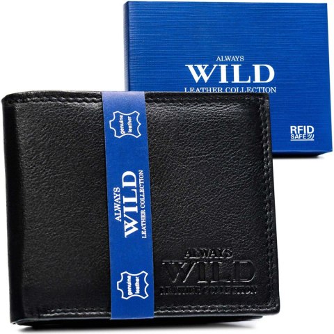 Klasyczny portfel męski na karty i dokumenty z RFID - Always Wild Klasyczny portfel męski na karty i dokumenty z RFID - Always Wild