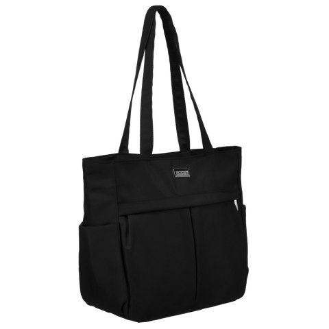 Modna torba shopper A4 w czarnym kolorze - Peterson Modna torba shopper A4 w czarnym kolorze - Peterson