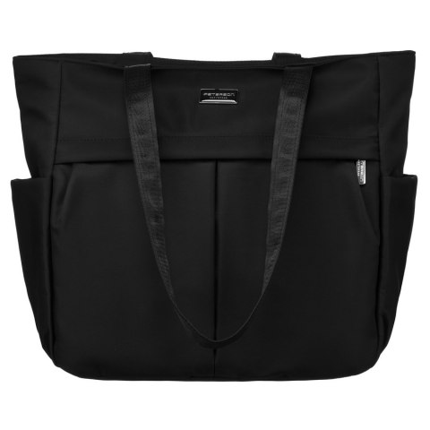 Modna torba shopper A4 w czarnym kolorze - Peterson Modna torba shopper A4 w czarnym kolorze - Peterson