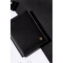 Skórzane, eleganckie etui na dokumenty w czarnym kolorze - Rovicky