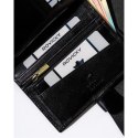 Skórzany, czarny portfel męski z zapięciem i systemem RFID - Rovicky