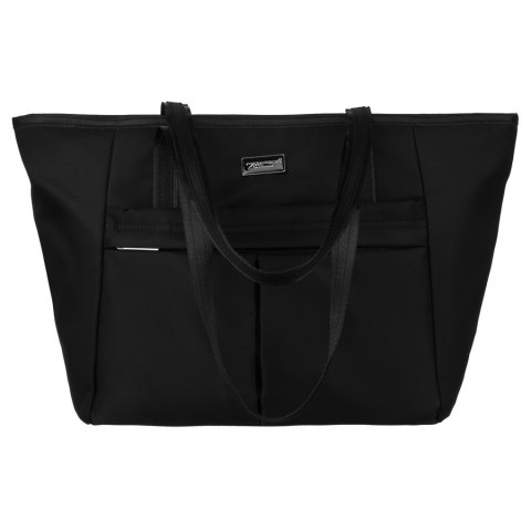 Stylowa torba shopper damska w czarnym kolorze - Peterson Stylowa torba shopper damska w czarnym kolorze - Peterson