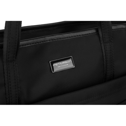Stylowa torba shopper damska w czarnym kolorze - Peterson Stylowa torba shopper damska w czarnym kolorze - Peterson