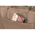 Torebka shopper z zamkiem w kolorze beżowym - Peterson