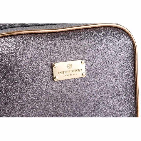 Elegancka brokatowa kosmetyczka z organizerem - Peterson Elegancka brokatowa kosmetyczka z organizerem - Peterson