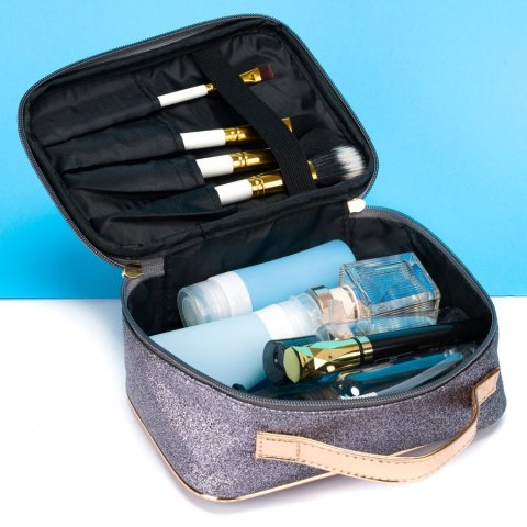 Elegancka brokatowa kosmetyczka z organizerem - Peterson Elegancka brokatowa kosmetyczka z organizerem - Peterson