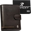Elegancki portfel męski z ochroną RFID - Rovicky