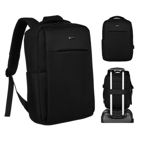 Minimalistyczny plecak podróżny z portem USB - Peterson Minimalistyczny plecak podróżny z portem USB - Peterson