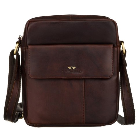 Torba damska listonoszka crossbody ze skóry naturalnej - Peterson Torba damska listonoszka crossbody ze skóry naturalnej - Peterson
