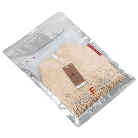 Czapka beanie z kryształkami beżowa - Peterson Czapka beanie z kryształkami beżowa - Peterson