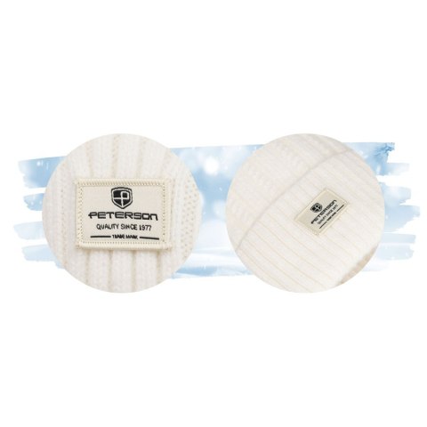 Damska czapka zimowa z pomponem w naturalnych barwach - Peterson Damska czapka zimowa z pomponem w naturalnych barwach - Peterson