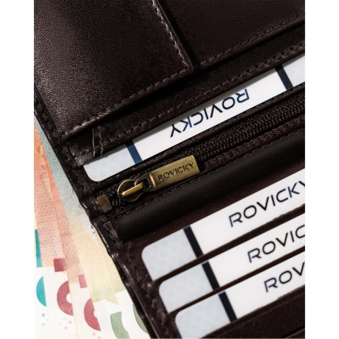 Portfel męski minimalistyczny na karty z RFID - Rovicky Portfel męski minimalistyczny na karty z RFID - Rovicky