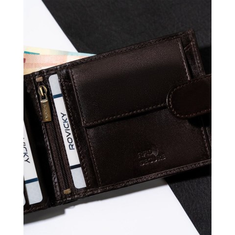 Portfel męski minimalistyczny na karty z RFID - Rovicky Portfel męski minimalistyczny na karty z RFID - Rovicky