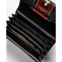 Duży czarny portfel damski na gotówkę z RFID - Peterson