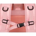 Różowy plecak podróżny z portem USB wykonany z poliestru - Peterson