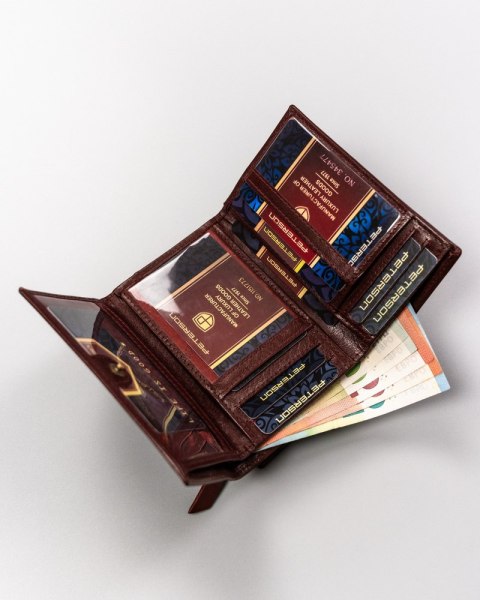 Elegancki portfel damski ze skóry naturalnej - Peterson Elegancki portfel damski ze skóry naturalnej - Peterson