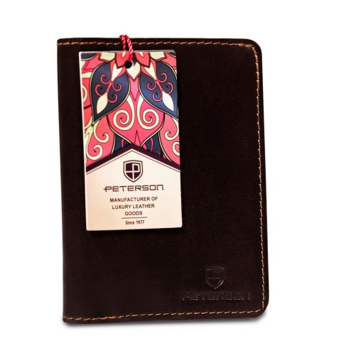 Eleganckie etui na dokumenty ze skóry naturalnej - Peterson Eleganckie etui na dokumenty ze skóry naturalnej - Peterson