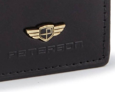 Skórzany portfel męski na karty bez zapięcia - Peterson Skórzany portfel męski na karty bez zapięcia - Peterson