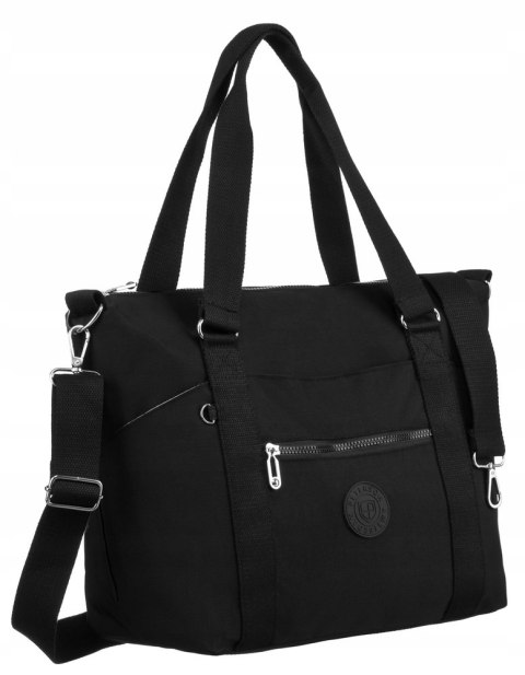 Duży shopper damski z tkaniny nylonowej - Peterson Duży shopper damski z tkaniny nylonowej - Peterson