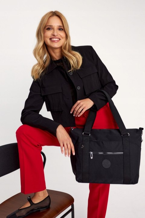 Duży shopper damski z tkaniny nylonowej - Peterson Duży shopper damski z tkaniny nylonowej - Peterson