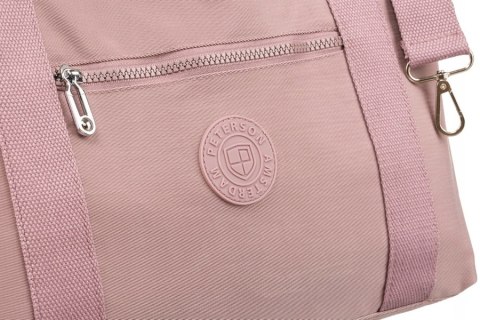 Duży shopper damski z tkaniny nylonowej - Peterson Duży shopper damski z tkaniny nylonowej - Peterson