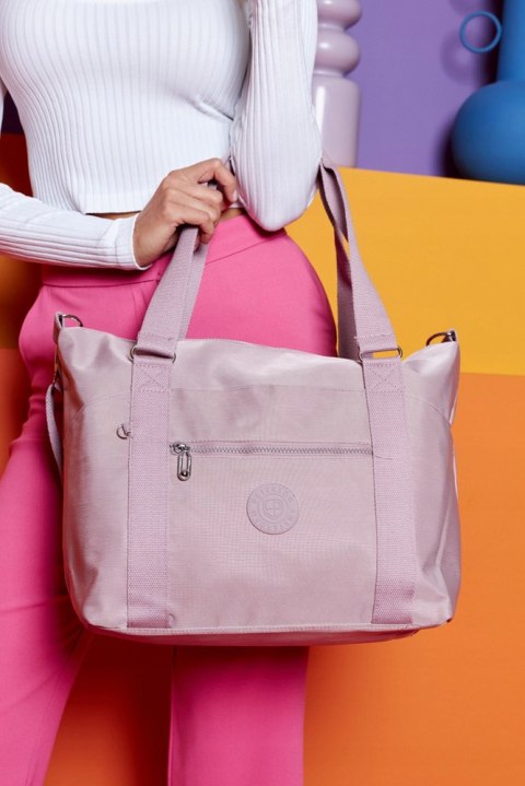 Duży shopper damski z tkaniny nylonowej - Peterson Duży shopper damski z tkaniny nylonowej - Peterson