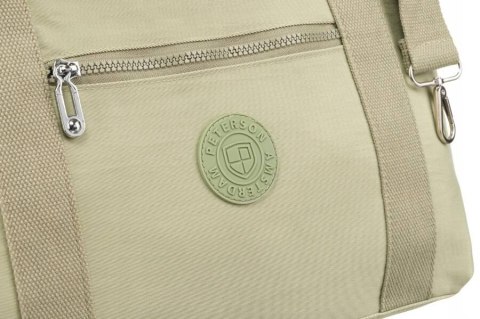 Duży shopper damski z tkaniny nylonowej - Peterson Duży shopper damski z tkaniny nylonowej - Peterson