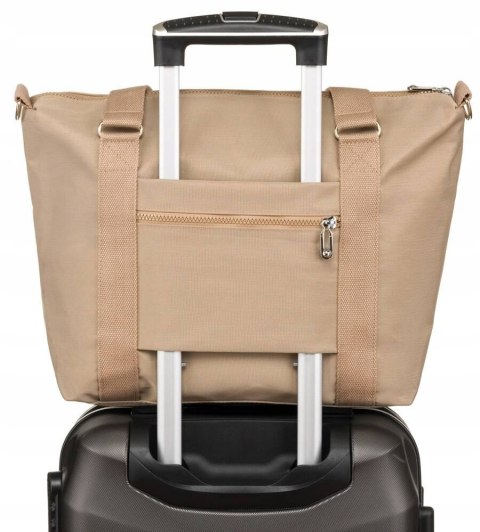 Duży shopper damski z tkaniny nylonowej - Peterson Duży shopper damski z tkaniny nylonowej - Peterson
