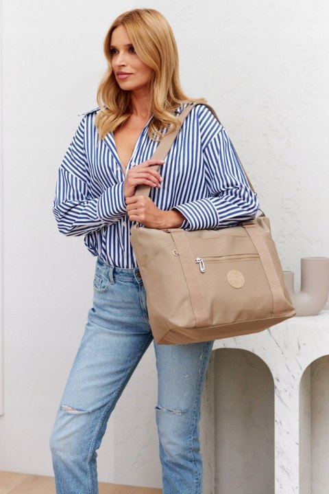 Duży shopper damski z tkaniny nylonowej - Peterson Duży shopper damski z tkaniny nylonowej - Peterson
