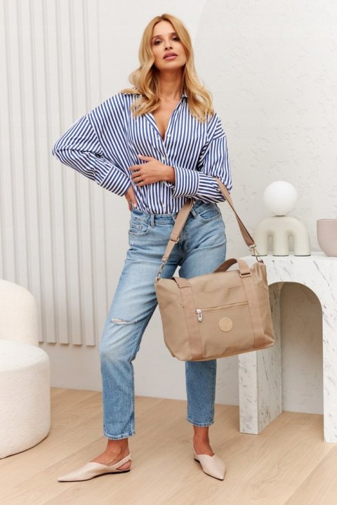 Duży shopper damski z tkaniny nylonowej - Peterson Duży shopper damski z tkaniny nylonowej - Peterson