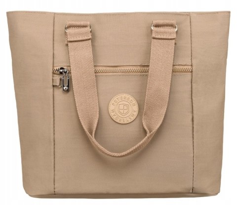 Nylonowy, pojemny shopper damski - Peterson Nylonowy, pojemny shopper damski - Peterson