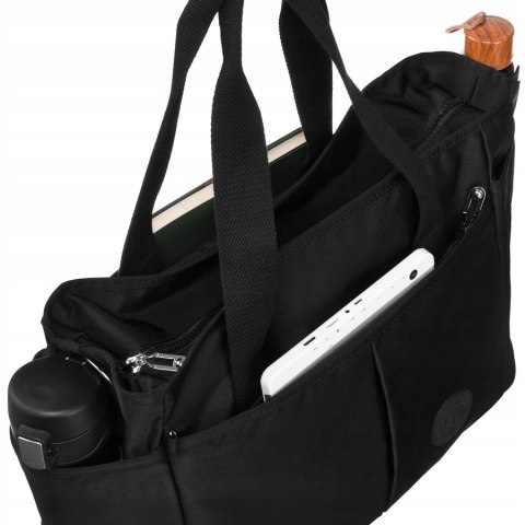 Nylonowy shopper damski - Peterson Nylonowy shopper damski - Peterson