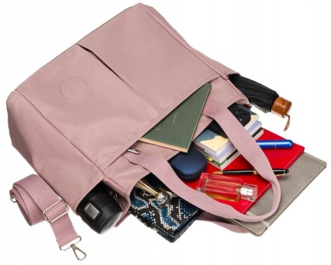 Nylonowy shopper damski - Peterson Nylonowy shopper damski - Peterson