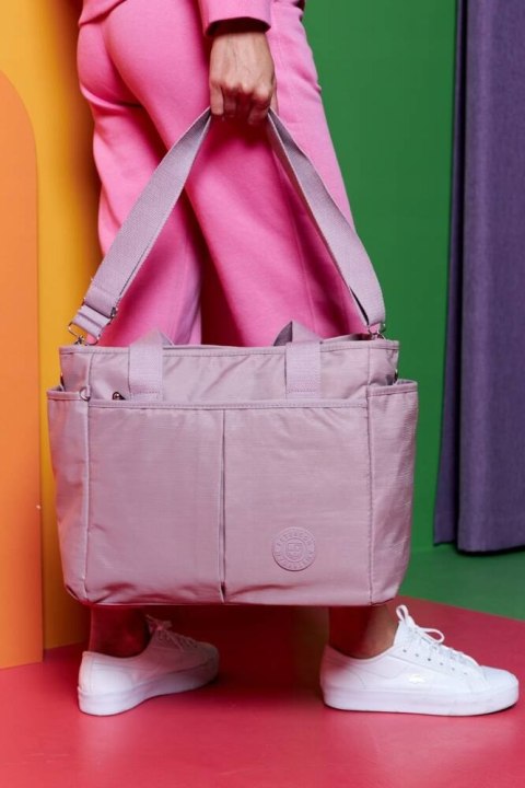 Nylonowy shopper damski - Peterson Nylonowy shopper damski - Peterson