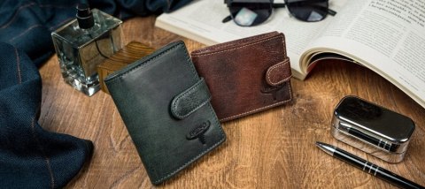 Poręczny Męski Portfel Buffalo Wild Skórzany RFID Poręczny Męski Portfel Buffalo Wild Skórzany RFID