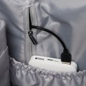 Podróżny plecak damski z poliestru w ciemno-beżowym kolorze z kieszenią na laptopa - Peterson